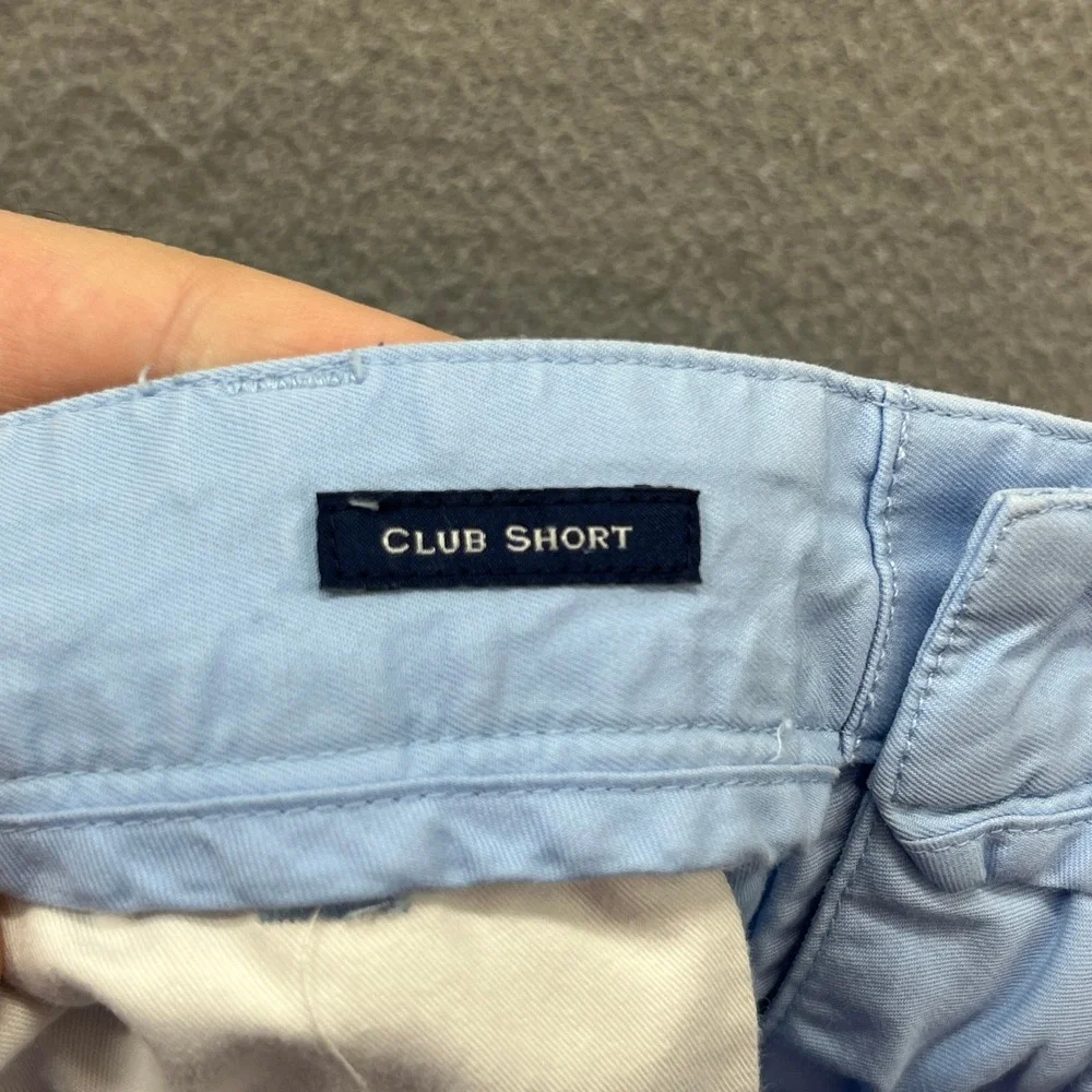 Vineyard Vines Club Short Mens 35 Light Blue Chino Golf Preppy Coastal Summer